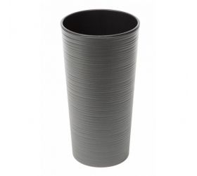 Kvetináč plastový, priemer 30cm, LILIA DLUTO, antracit