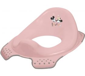 Sedátko detské na WC, plastové, protišmykové MINNIE MOUSE severská ružová