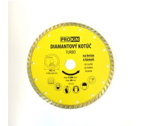 Kotúč diamantový, priemer 180x22,23mm, TURBO PROKIN