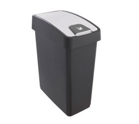 Kôš na odpad vyklápací 25L, plastový, MAGNE flip, grafit