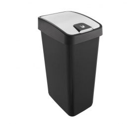 Kôš na odpad vyklápací 45L, plastový, MAGNE flip, grafit