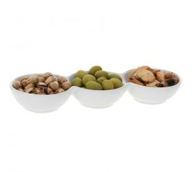 Miska servírovacia porcelánová, dĺžka 24cm, trojitá, SNACK