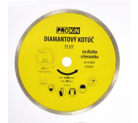 Diamantový kotúč PROKIN plný, priemer 230x22,23mm