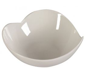 Servírovacia miska porcelánová, priemer 15cm, biela, list, SALSA