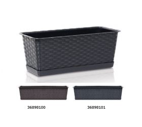Truhlík s miskou  RATOLLA  CASE P čierny, 39,1x17,3x15cm, 6,3 l