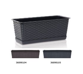 Truhlík s miskou RATOLLA CASE P čierny, 58,7x17,3x15cm, 9,9L
