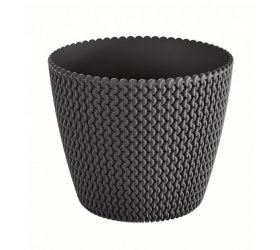 Kvetináč plastový priemer 16cm, SPLOFY, antracit