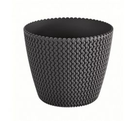 Kvetináč plastový, priemer 26cm, SPLOFY, antracit