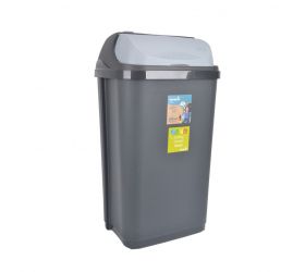 Kôš na odpad zasúvací, 50L, plastový, RASMUS, grafit