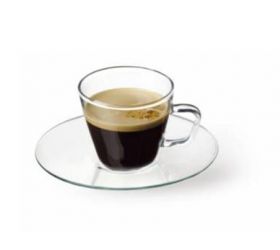 Šálka Espresso s podšálkou, sklenená, 80ml, GENEX, 4+4 ks