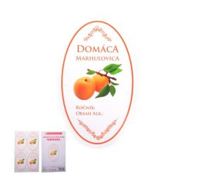 Samolepka DOMÁCA MARHUĽOVICA ovál biela, 16 ks etikiet