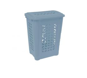 Kôš na špinavé prádlo plastový, 60l, 45x34x60cm, HAMPER severská modrá