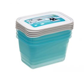 Dóza MAGIC ICE/POLAR plastová, sada 4ks 0,75 l 15,5x10,5x8,5 cm obdĺžnik