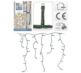 Svetlo vianočné cencúle 90LED, teplé biele, dĺžka 3m, vonkajšie/vnútorné