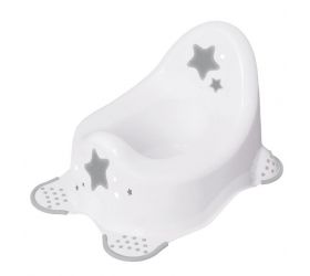 Detský nočník STARS, protišmykový, svetlosivý, plast