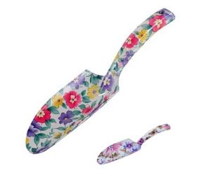 Lopatka na sadenie dámska, hliníková, dĺžka 27,5 cm, kvetinový vzor