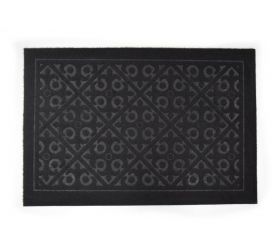 Rohož 40x60cm, guma + textil čierna, ORNAMENT, bezokrajová