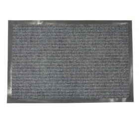 Rohož 50x80cm guma + textil, šedá, pruhovaná, s gumenným okrajom