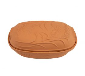 Pekáč keramický, neglazovaný, 4,5L, terakota