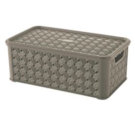 Box plastový, objem 4L, mokka, Arianna, TONTARELLI