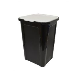 Odpadkový kôš na recykláciu plastový, objem 44L, "Cover Line" TONTARELLI, čierno/biely
