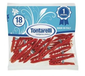 Štipce na prádlo, plastové, 18 ks, MINIMOLLET TONTARELLI