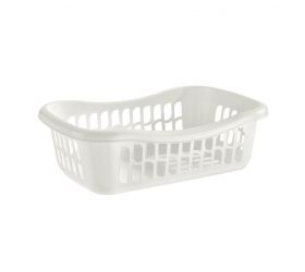 Košík úložný plastový 3L, 28,5x20,5x9,5cm, biely BRIO TONTARELLI