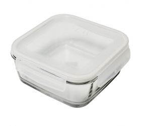Dóza s tesnením na potraviny sklenená, 1,15L, FRESCO, štvorec