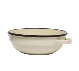 Misa sedliacka 22cm/1,5L, smaltovaná, bez dekoru, béžová