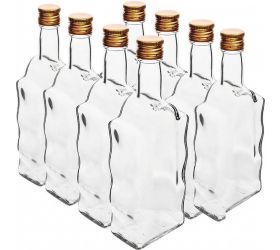 Fľaša sklenená, hranatá, kláštorná, 500 ml, s uzáverom na závit