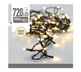 Svetlo vianočné 720 LED,54 m, teplé biele, vonkajšie/vnútorné, dekorácia