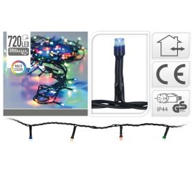 Svetlo vianočné 720 LED, farebné, vonkajšie/vnútorné, dekorácia