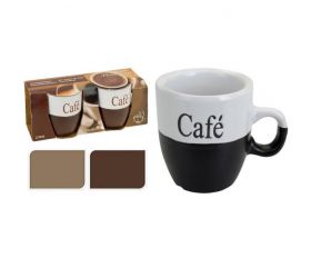 Hrnček keramický na espresso, 150ml, sada 2ks, v darčekovom balení, dizajn káva