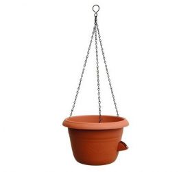 Kvetináč závesný plastový, samozavlažovací, priemer 30cm, SIESTA, terakota