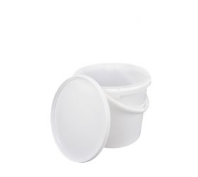 Vedro okrúhle biele 5,7 L s vekom
