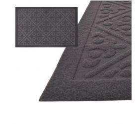 Rohož 40x60cm guma + textil, šedá, ORNAMENT, bezokrajová