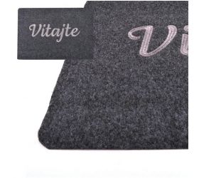 Rohož 40x60 cm guma+textil VITAJTE sivá bezokrajová