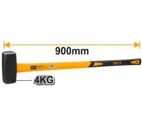 Kladivo/pucka 4000g INGCO sklolaminátová násada