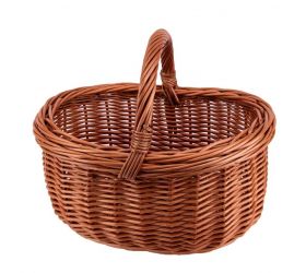 Košík prútený 32x26xH18 cm oválny