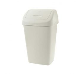 Kôš na odpad preklápací 25 l, plastový 25l "Aurora" TONTARELLI, biely