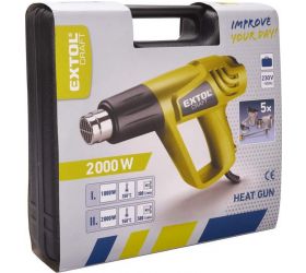 Teplovzdušná pištoľ, príkon 2000 W, kufrík