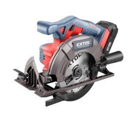 EXTOL PREMIUM Okružná akumulátorová píla Share 20V, 1 x 2 Ah Li-ion, 2,4 A nabíjačka, kotúč 165 mm