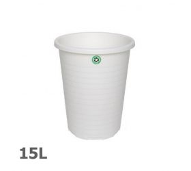 Kôš na papier 15L, ECO plast, biely
