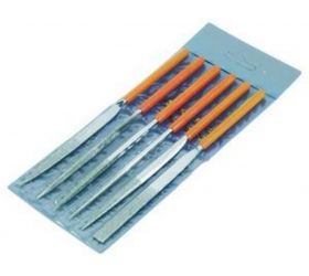 Pilníky ihlové diamantové, máčaná PVC rukoväť, 6-dielna sada xxx
