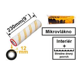 Valček maliarsky náhradný 230x12mm mikrovlákno INGCO, na drsný povrch