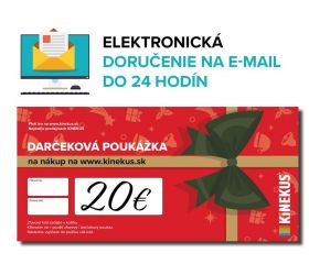 Darčeková poukážka 20 €, červená, e-mailom