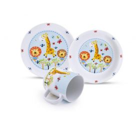 Tanier detský porcelánový 3-dielna sada SAFARI