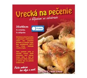 Vrecko na pečenie 35x40 cm 5ks + 5 x klipsa