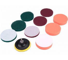 Sada na čistenie do vŕtačky, unášací tanier 100mm, 3x špongia, 6x abrazív. výsek
