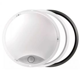 LED svietidlo prisadené kruhové so senzorom, 14W, neutrálna biela, priemer 21,5cm, čierna/biela